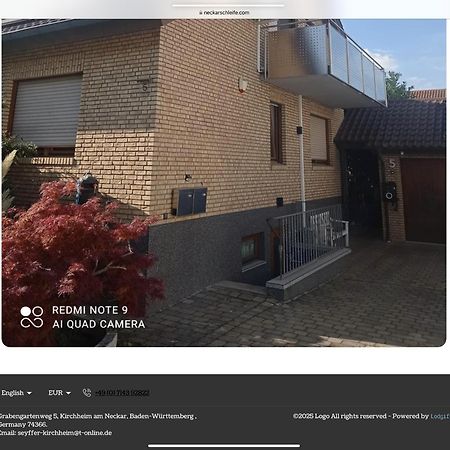 Moderne Ferienwohnung Neckarschleife Mit Klimaanlage Kirchheim am Neckar Екстер'єр фото
